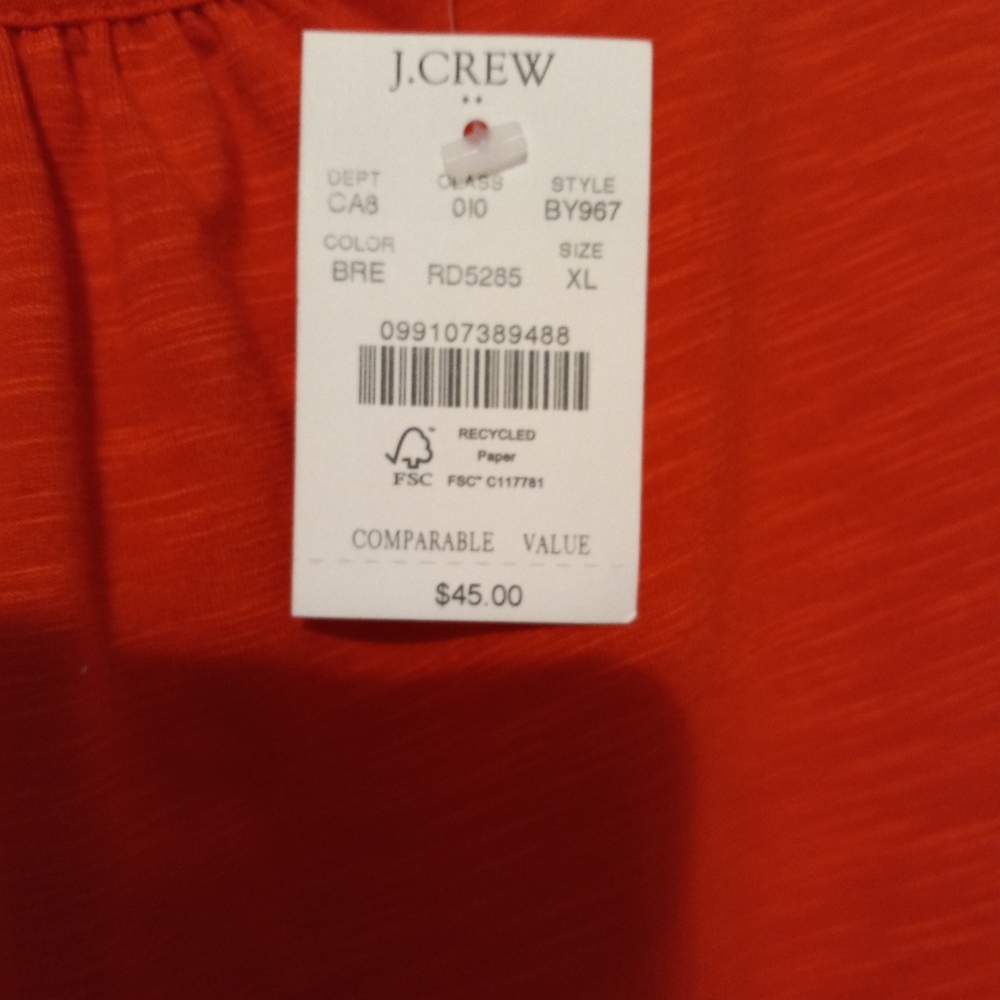 J.Crew XL Smart Sleeveless Stretch Top Plus in Red New - Picture 5 of 8
